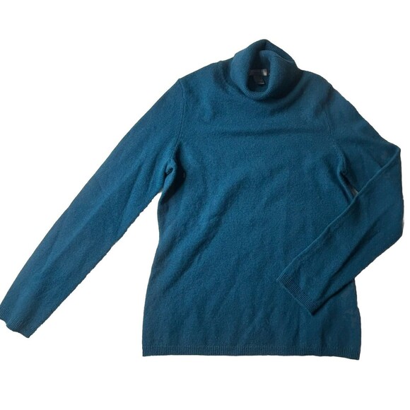 Cashmere By Charter Club Women’s S Turtle Cashmere Teal Blue Sweater *piling - Picture 1 of 6